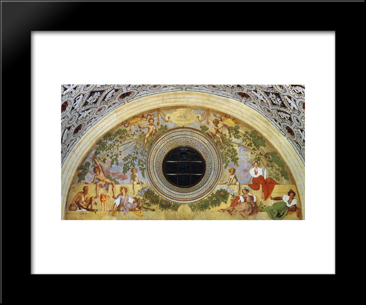 Vertumnus And Pomona 20x24 Black Modern Wood Framed Art Print Poster by Pontormo, Jacopo