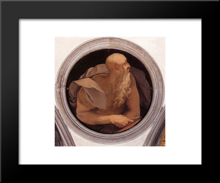 St. John The Evangelist 20x24 Black Modern Wood Framed Art Print Poster by Pontormo, Jacopo