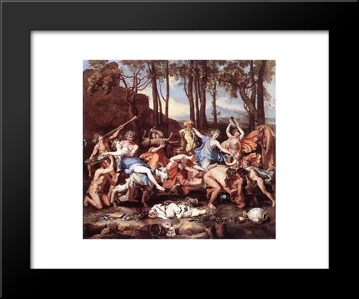 Triumph Of Neptune 20x24 Black Modern Wood Framed Art Print Poster by Poussin, Nicolas