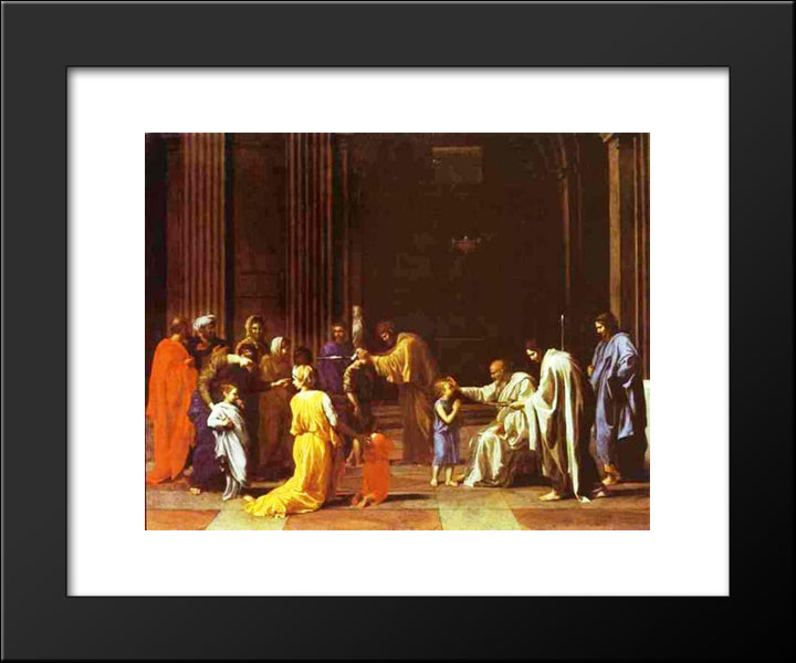 The Confirmation 20x24 Black Modern Wood Framed Art Print Poster by Poussin, Nicolas