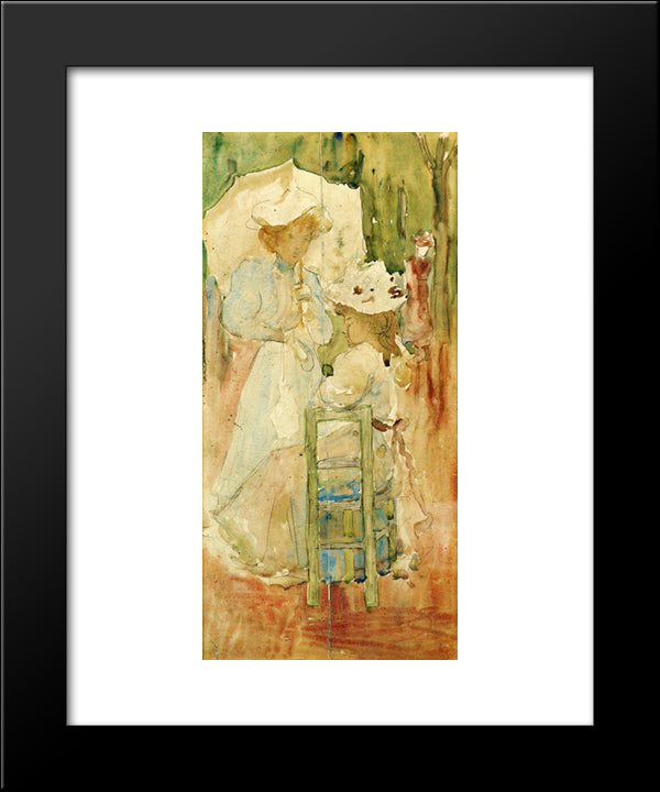 Two Women In A Park 20x24 Black Modern Wood Framed Art Print Poster by Prendergast, Maurice
