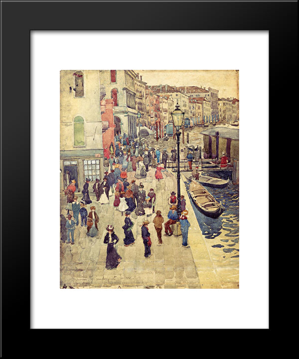 Venice 20x24 Black Modern Wood Framed Art Print Poster by Prendergast, Maurice