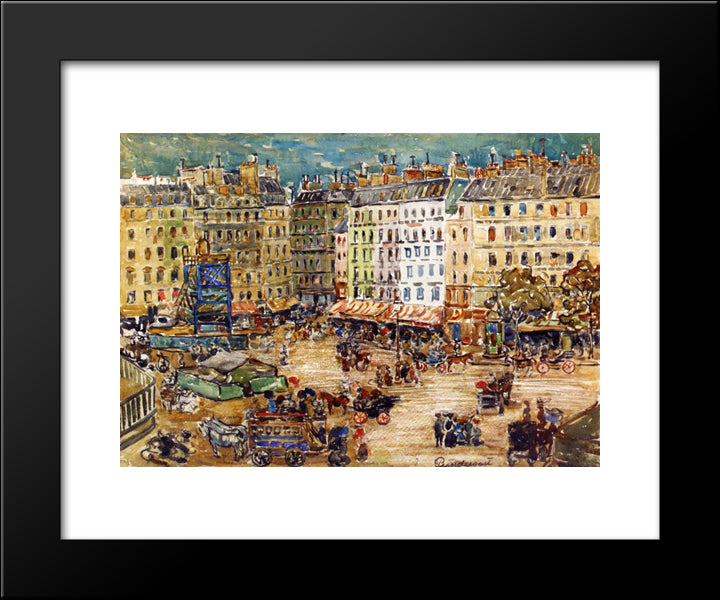 Montparnasse 20x24 Black Modern Wood Framed Art Print Poster by Prendergast, Maurice