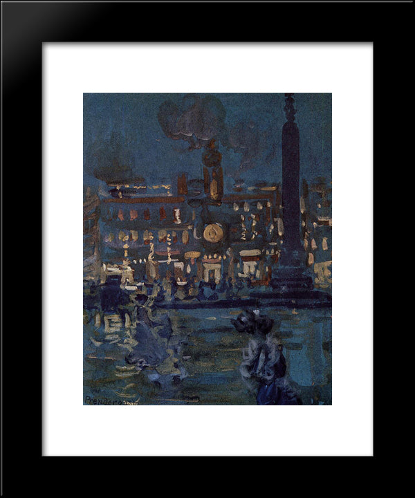 Paris 20x24 Black Modern Wood Framed Art Print Poster by Prendergast, Maurice