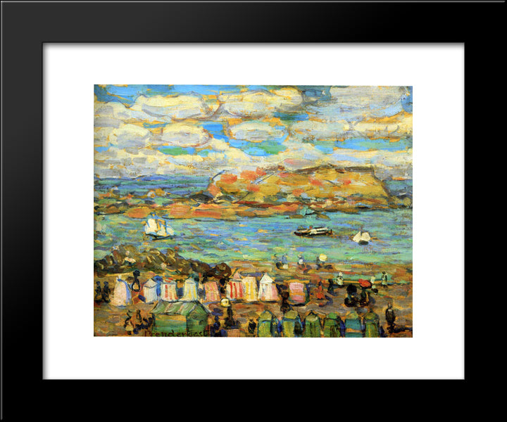 Study, St. Malo. No 11 20x24 Black Modern Wood Framed Art Print Poster by Prendergast, Maurice