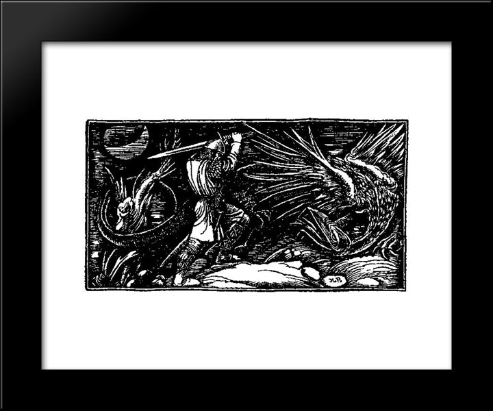 Otto Of The Silver Hand 14 20x24 Black Modern Wood Framed Art Print Poster by Pyle, Howard