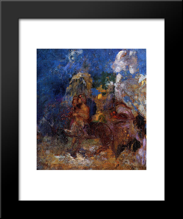 Centaurs 20x24 Black Modern Wood Framed Art Print Poster by Redon, Odilon