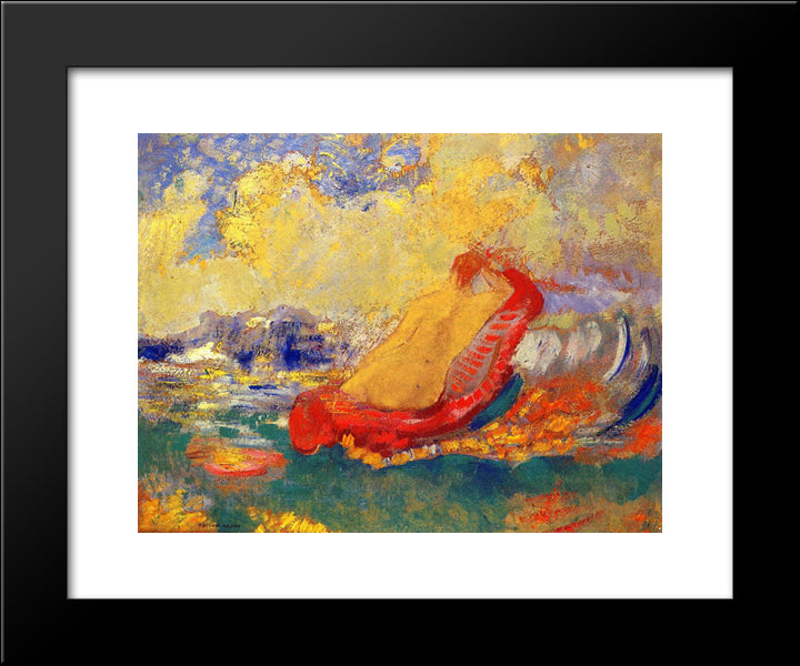 The Birth Of Venus 20x24 Black Modern Wood Framed Art Print Poster by Redon, Odilon