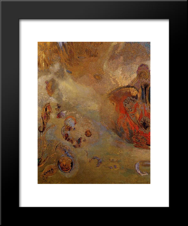 Underwater Vision 20x24 Black Modern Wood Framed Art Print Poster by Redon, Odilon