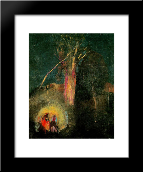 Flight Into Egypt 20x24 Black Modern Wood Framed Art Print Poster by Redon, Odilon