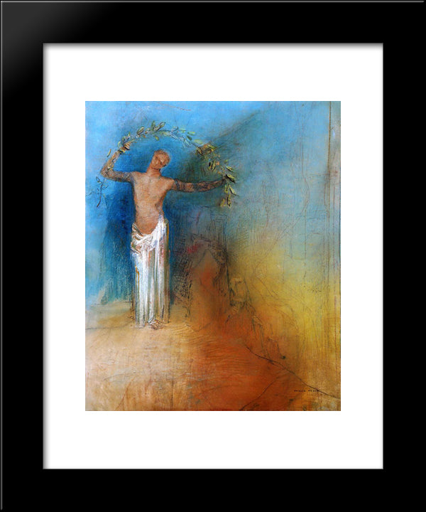 The Crown 20x24 Black Modern Wood Framed Art Print Poster by Redon, Odilon