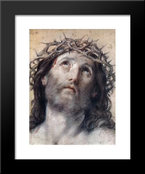 Ecce Homo 20x24 Black Modern Wood Framed Art Print Poster by Reni, Guido