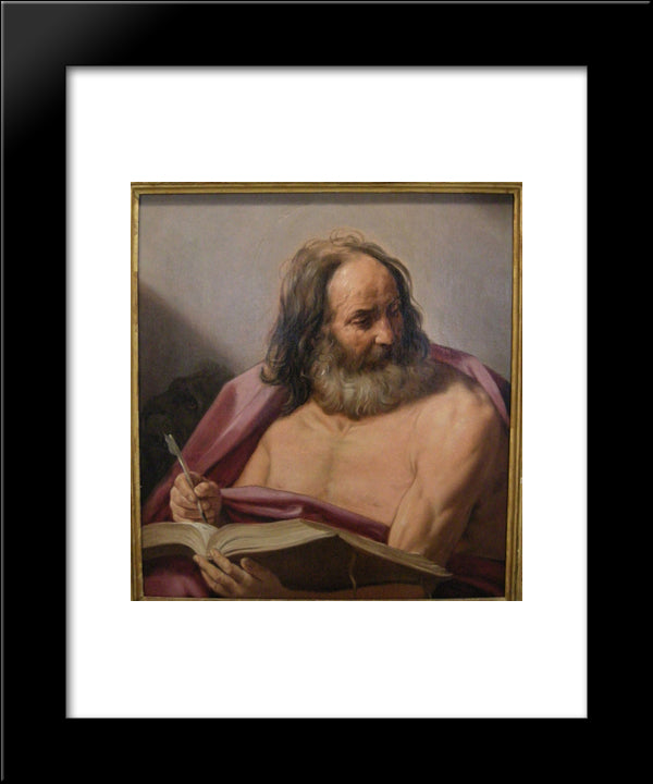 Saint Mark 20x24 Black Modern Wood Framed Art Print Poster by Reni, Guido