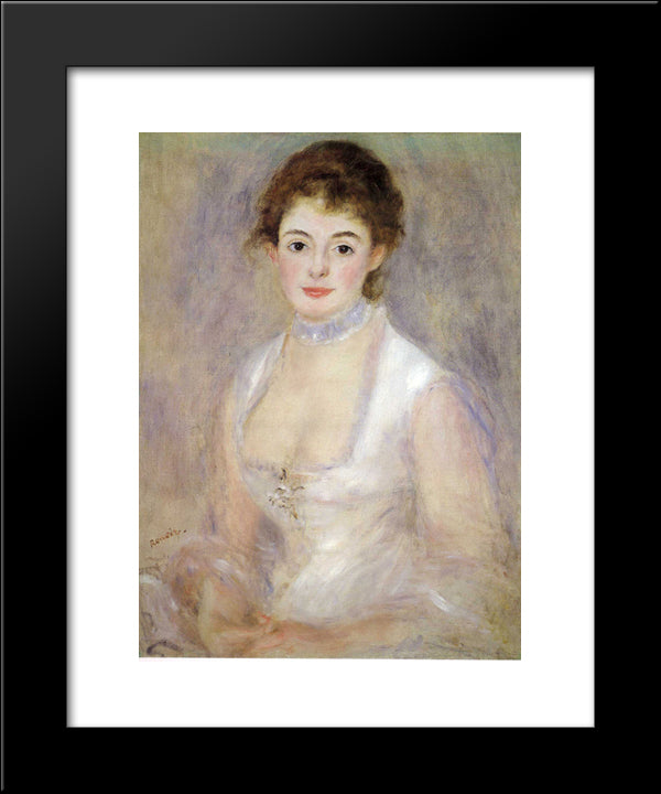 Madame Henriot 20x24 Black Modern Wood Framed Art Print Poster by Renoir, Pierre Auguste