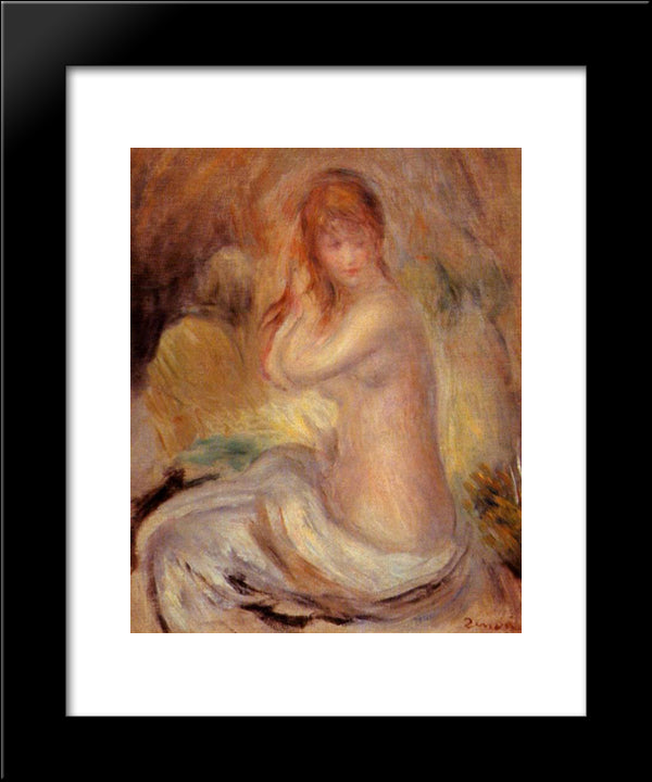 Bather 20x24 Black Modern Wood Framed Art Print Poster by Renoir, Pierre Auguste