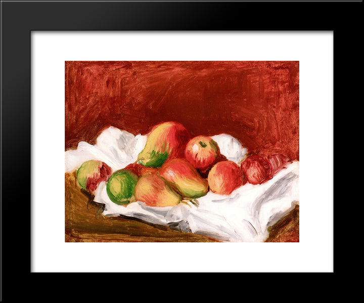 Pears And Apples 20x24 Black Modern Wood Framed Art Print Poster by Renoir, Pierre Auguste