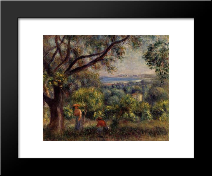 Cagnes Landscape 20x24 Black Modern Wood Framed Art Print Poster by Renoir, Pierre Auguste
