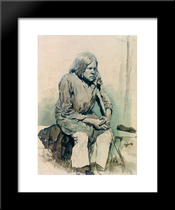 Hunchback 20x24 Black Modern Wood Framed Art Print Poster by Repin, Ilya