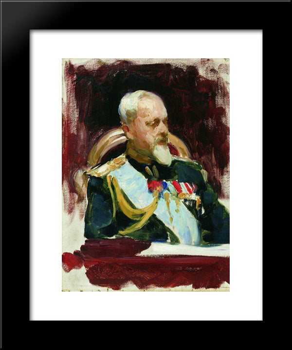 Sketch For The Painting Ceremonial Meeting Of The State Council On May 7, 1901 20x24 Black Modern Wood Framed Art Print Poster by Repin, Ilya
