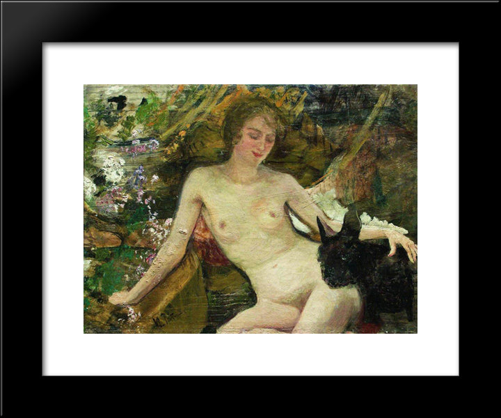 The Model 20x24 Black Modern Wood Framed Art Print Poster by Repin, Ilya