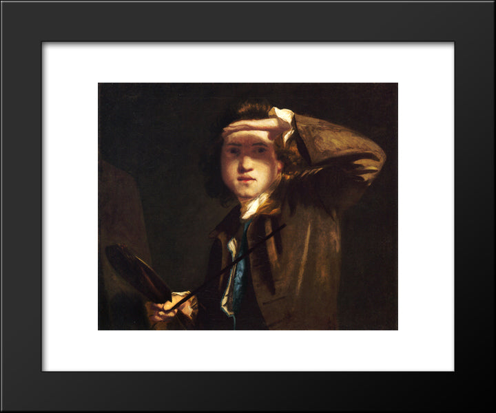 Self-Portrait 20x24 Black Modern Wood Framed Art Print Poster by Reynolds, Joshua