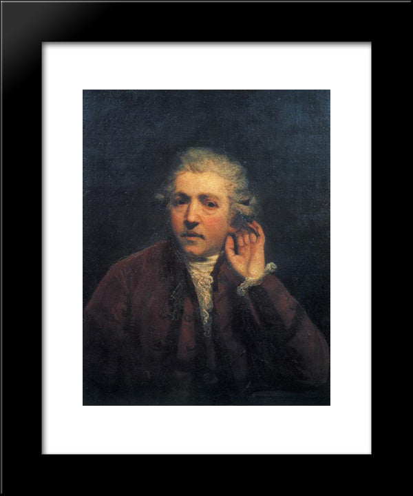 Self-Portrait 20x24 Black Modern Wood Framed Art Print Poster by Reynolds, Joshua