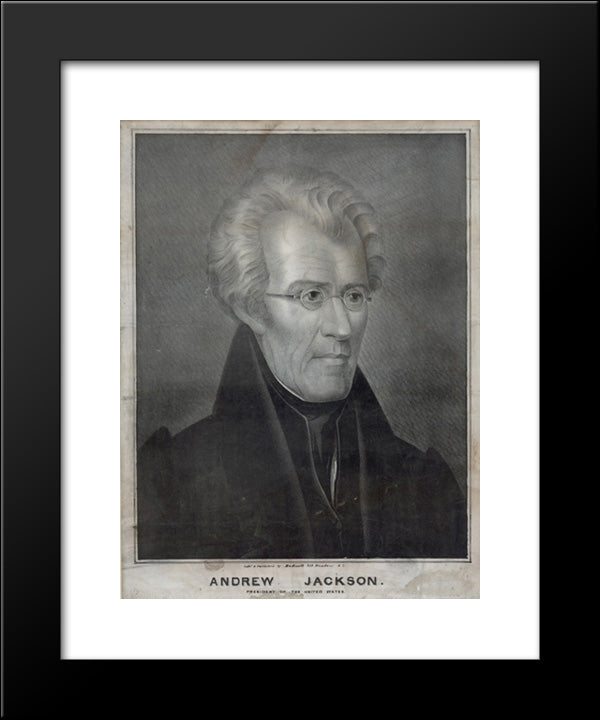 Andrew Jackson, President Of The United States 20x24 Black Modern Wood Framed Art Print Poster by Library of Congress