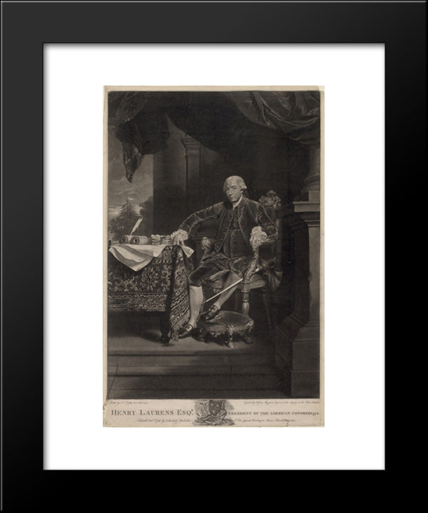 Henry Laurens Esq'R. President Of The American Congress 1778 20x24 Black Modern Wood Framed Art Print Poster by Library of Congress