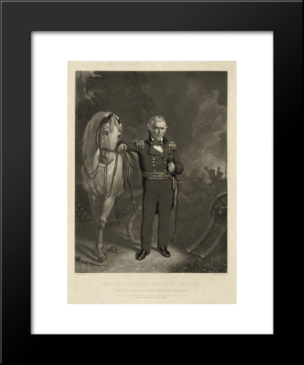 Major-General Zachary Taylor--President Of The United States 20x24 Black Modern Wood Framed Art Print Poster by Library of Congress