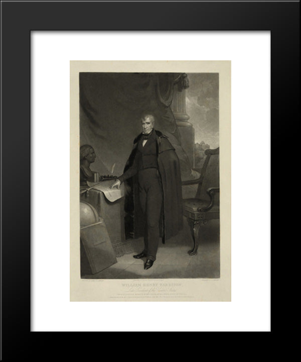 William Henry Harrison--Late President Of The United States 20x24 Black Modern Wood Framed Art Print Poster by Library of Congress