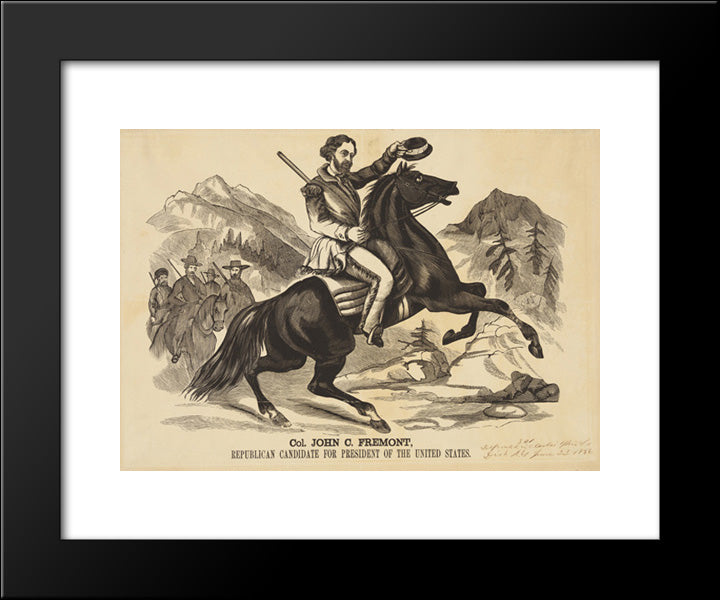 Col. John C. Fremont, Republican Candidate For The President Of The United States 20x24 Black Modern Wood Framed Art Print Poster by Library of Congress