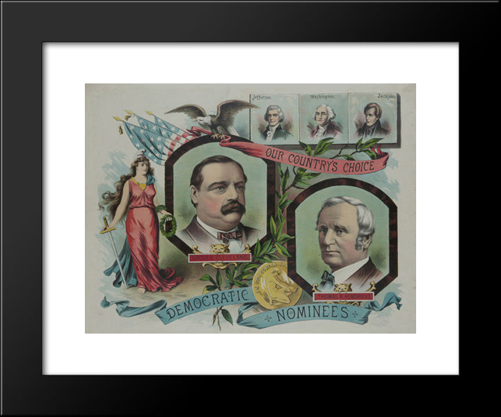 Our Country'S Choice--Democratic Nominees 20x24 Black Modern Wood Framed Art Print Poster by Library of Congress
