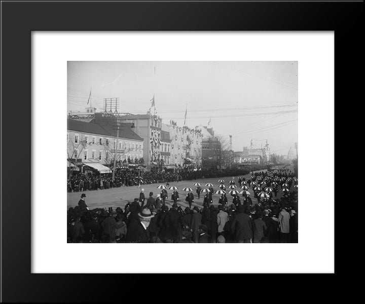 President Wm. Mckinley, 2Nd Inaugural Parade 20x24 Black Modern Wood Framed Art Print Poster by Library of Congress