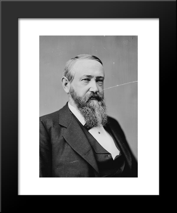 President Benjamin Harrison 20x24 Black Modern Wood Framed Art Print Poster by Library of Congress