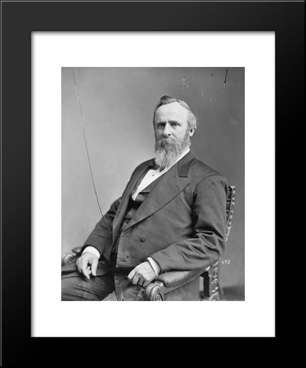 Hayes, President Rutherford B. 20x24 Black Modern Wood Framed Art Print Poster by Library of Congress