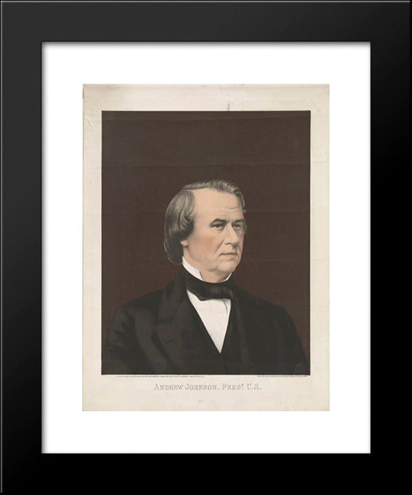 Andrew Johnson, Prest. U.S. 20x24 Black Modern Wood Framed Art Print Poster by Library of Congress