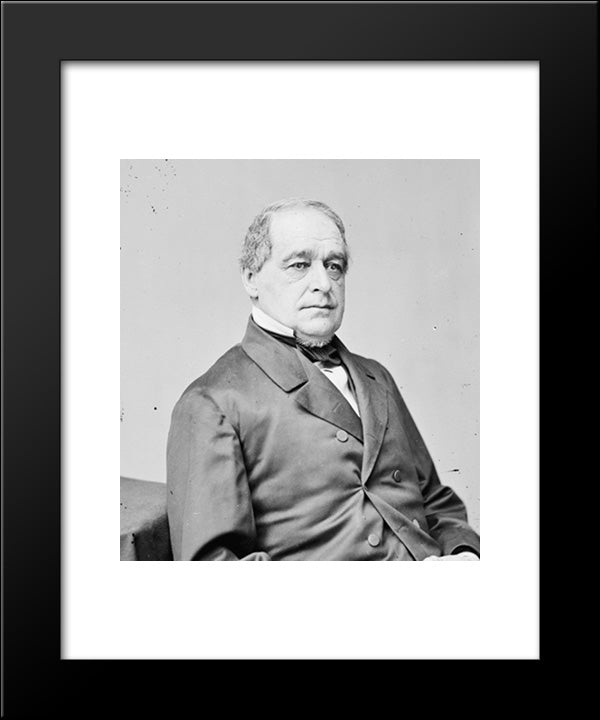 Portrait Of Vice President Hannibal Hamlin, Officer Of The United States Government 20x24 Black Modern Wood Framed Art Print Poster by Library of Congress