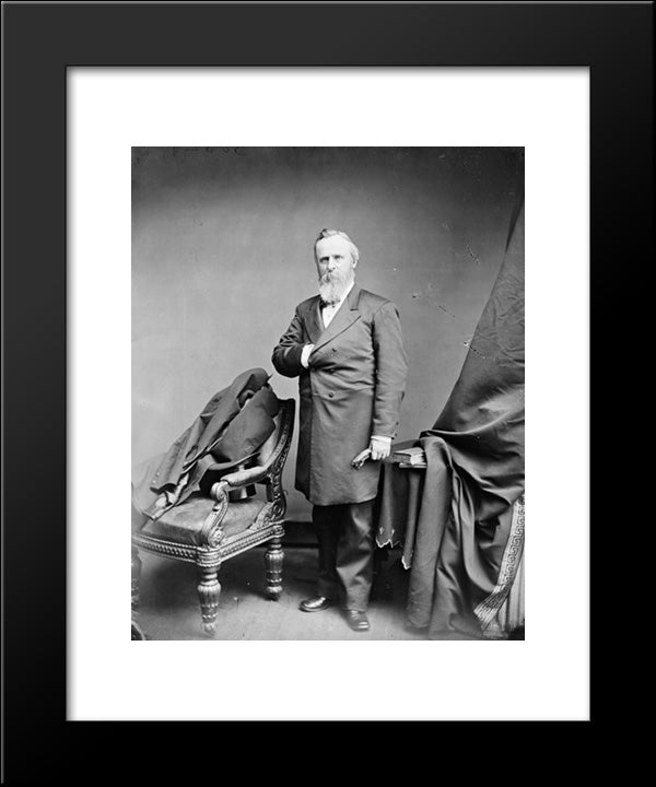 Hayes, President Rutherford B. (Full Length) 20x24 Black Modern Wood Framed Art Print Poster by Library of Congress