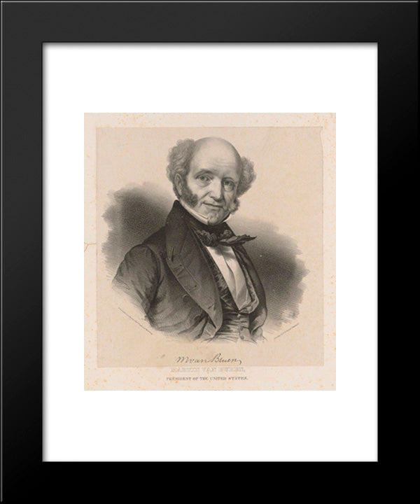 Martin Van Buren, President Of The United States 20x24 Black Modern Wood Framed Art Print Poster by Library of Congress