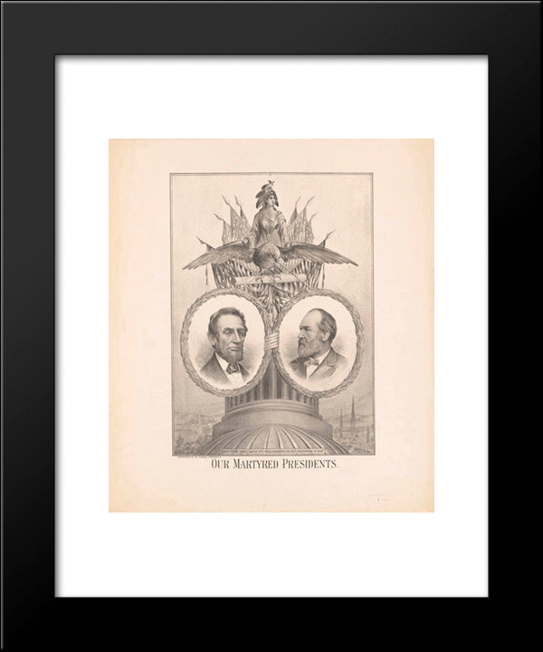 Our Martyred Presidents 20x24 Black Modern Wood Framed Art Print Poster by Library of Congress