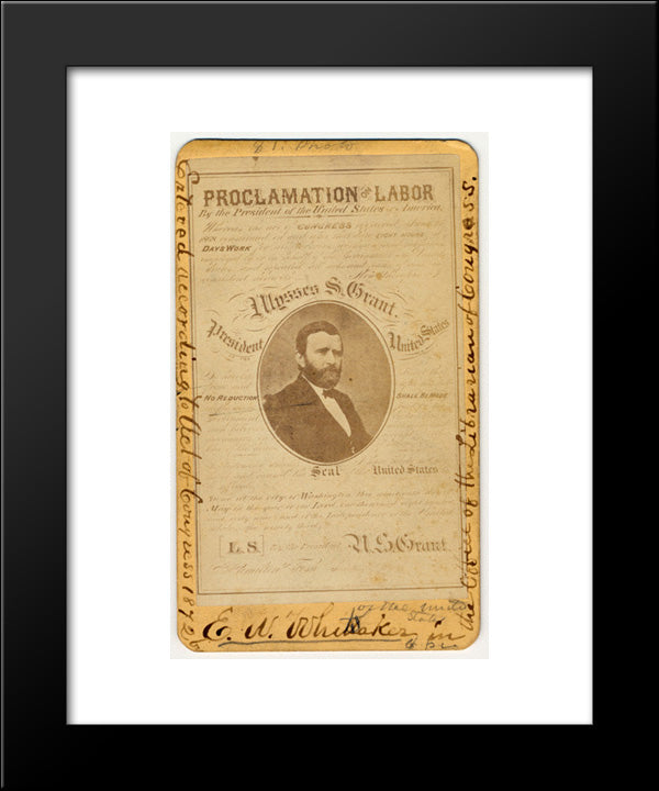 Proclamation On Labor By The President Of The United States Of America 20x24 Black Modern Wood Framed Art Print Poster by Library of Congress