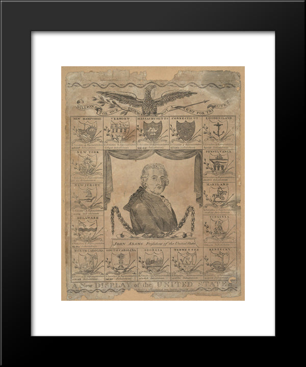 A New Display Of The United States 20x24 Black Modern Wood Framed Art Print Poster by Library of Congress