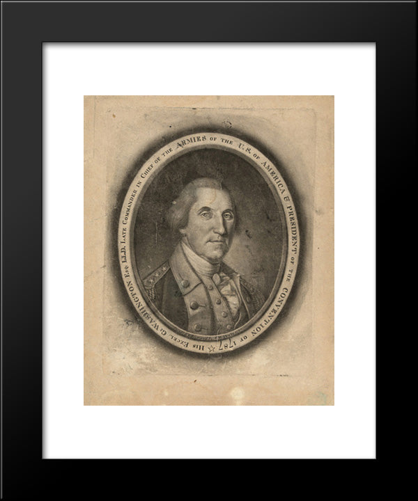 His Excel: G: Washington Esq: L.L.D. Late Commander In Chief Of The Armies Of The U.S. Of America & President Of The Convention Of 1787 20x24 Black Modern Wood Framed Art Print Poster by Library of Congress