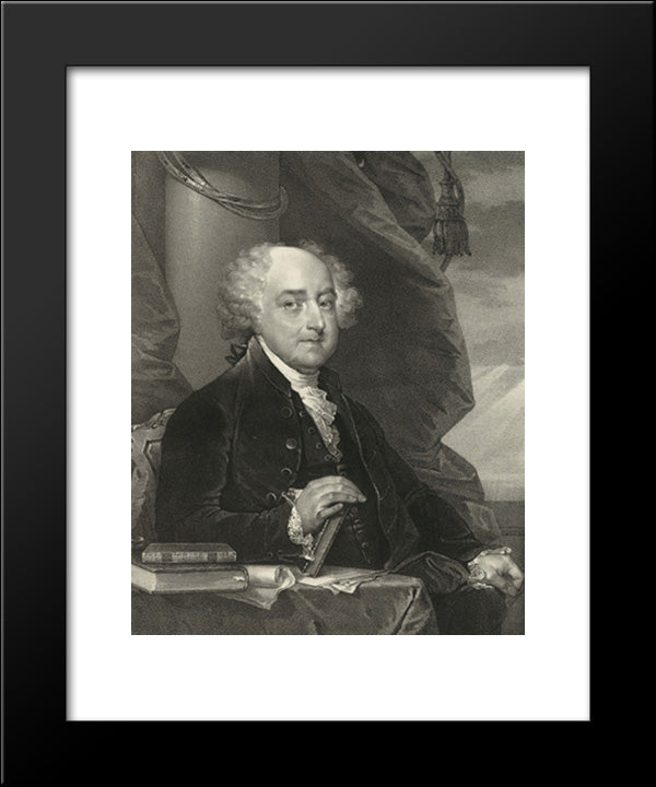 John Adams, Second President Of The United States 20x24 Black Modern Wood Framed Art Print Poster by Library of Congress