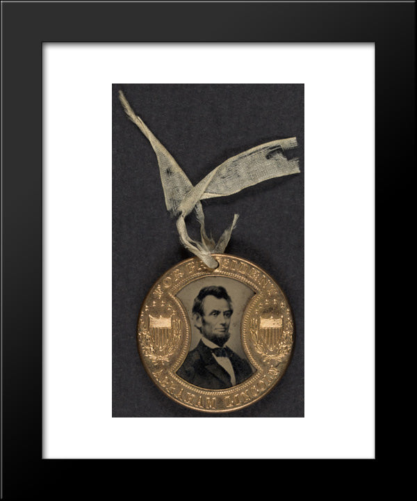 For President Abraham Lincoln -- For Vice President Andrew Johnson 20x24 Black Modern Wood Framed Art Print Poster by Library of Congress