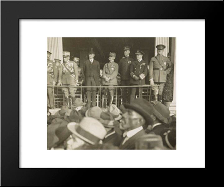 America'S Most Notable Gathering Of Military Heroes 20x24 Black Modern Wood Framed Art Print Poster by Library of Congress