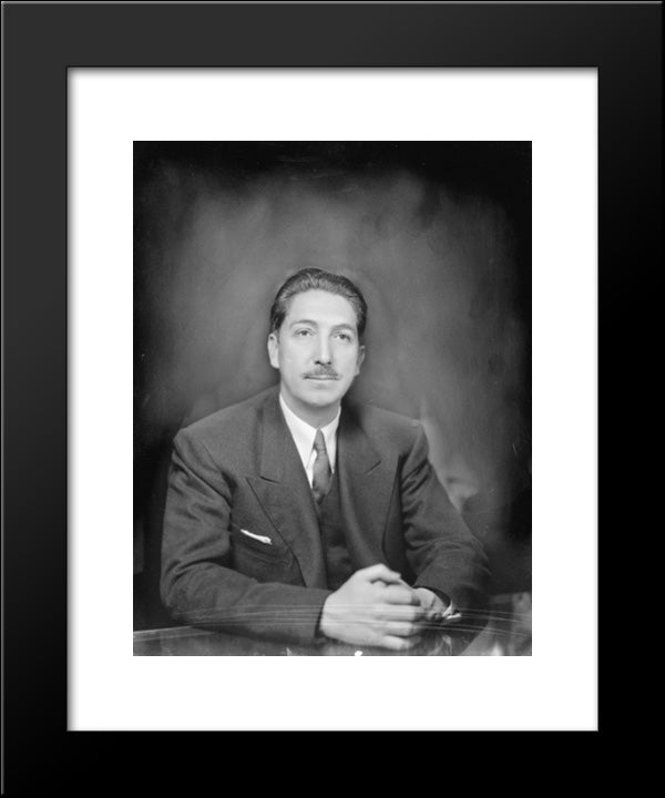 Aleman, Miguel. President Of Mexico 20x24 Black Modern Wood Framed Art Print Poster by Library of Congress