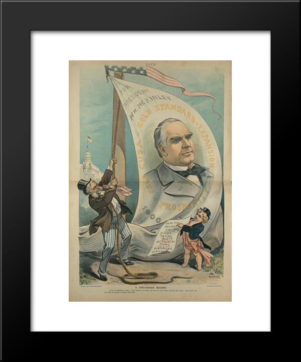 A Two-Edged Record 20x24 Black Modern Wood Framed Art Print Poster by Library of Congress