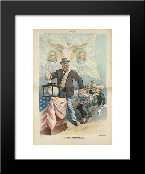 The Real German-American 20x24 Black Modern Wood Framed Art Print Poster by Library of Congress