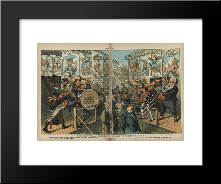 The Great Rival Advertising Shows To 'Boom Up' Stocks 20x24 Black Modern Wood Framed Art Print Poster by Library of Congress